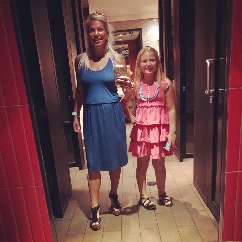 Blue maternity or nursing dress from Gap